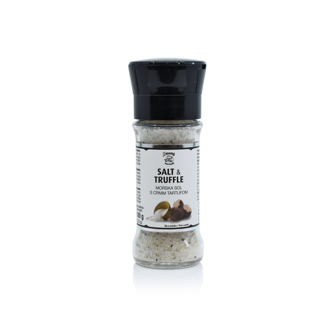 Sea salt with black truffle – grinder 80g